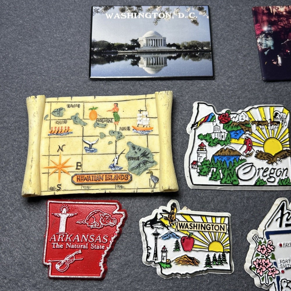 14 Refrigerator Magnets Of Different Places, &‎ States. Some Vintage. - Picture 2 of 7